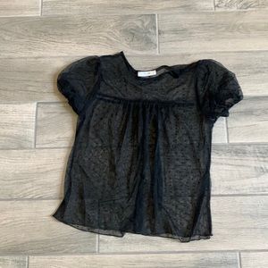 Wild love mesh polka dot top